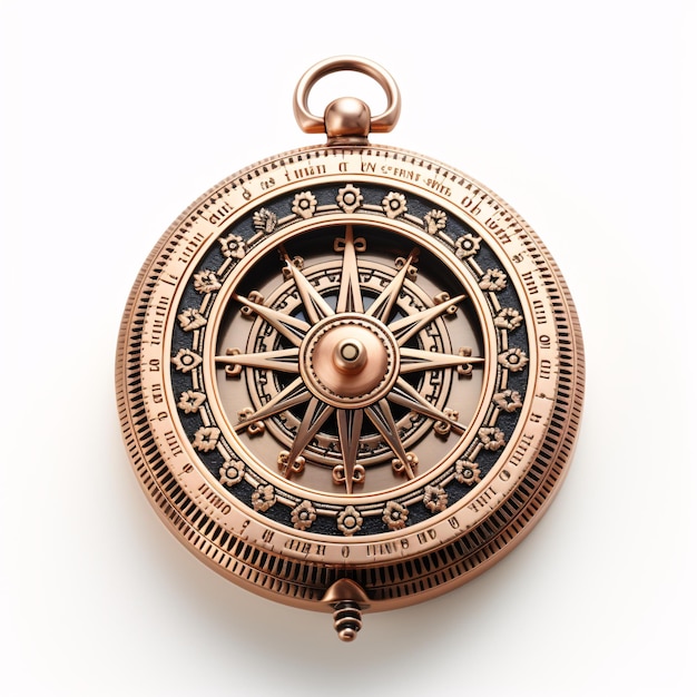 a close up of a compass