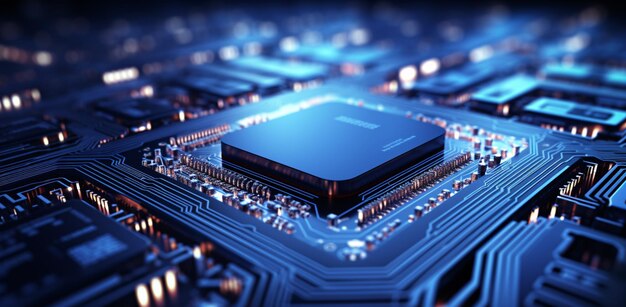 a close up of a computer chip