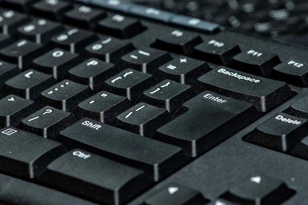 Photo close-up of computer keyboard