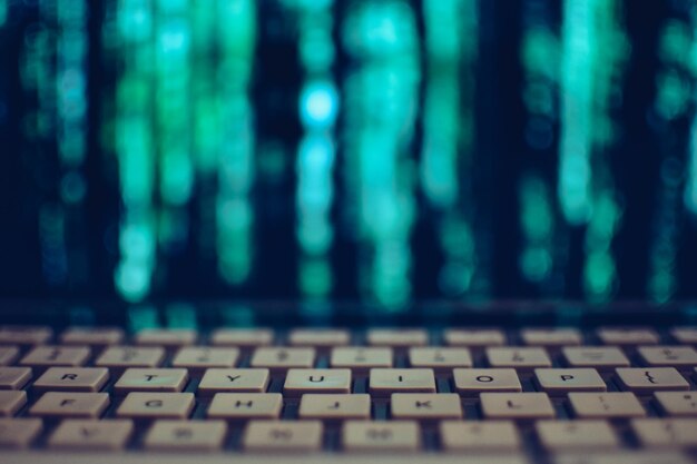 コンピューターキーボードのクローズアップ