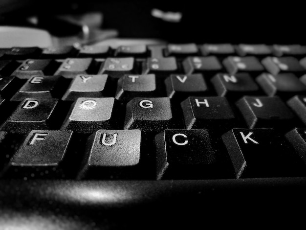 Photo close-up of computer keyboard