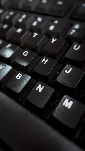 Photo close-up of computer keyboard