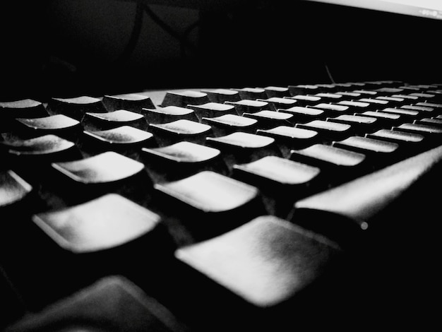 Foto close-up della tastiera del computer