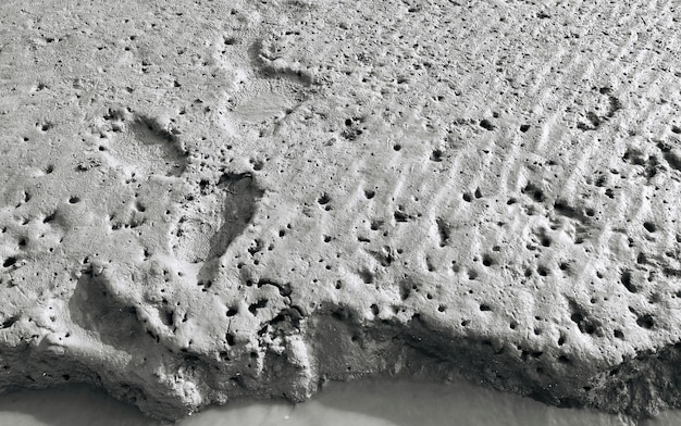 A close up of a concrete slab with the word concrete on it.