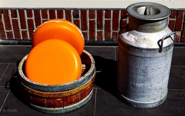 Close-up of containers on table