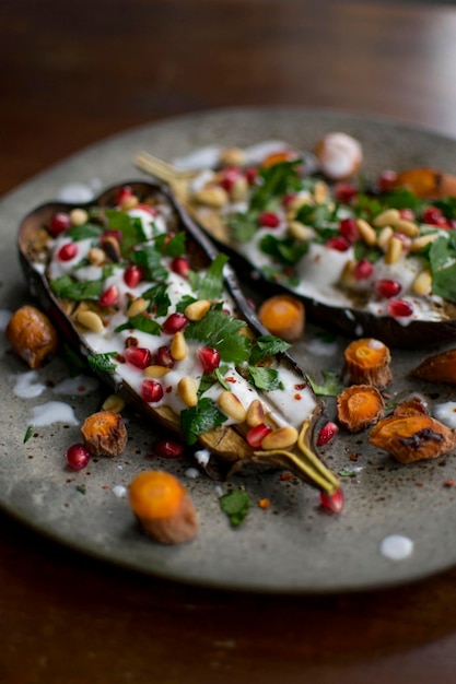 close up of cooke aubergine