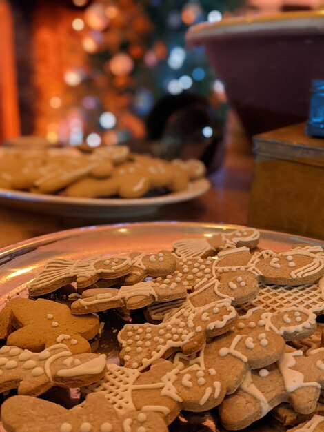 Photo close-up of cookies on table