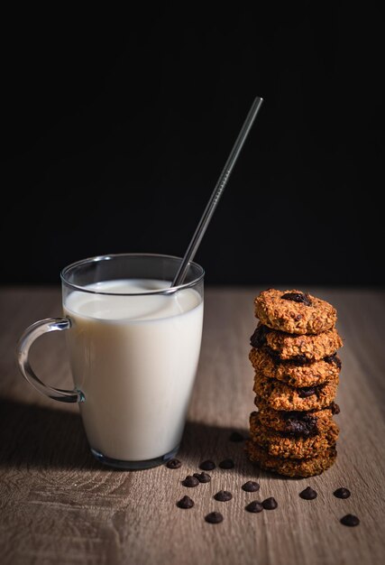 Foto prossimo piano dei biscotti sul tavolo