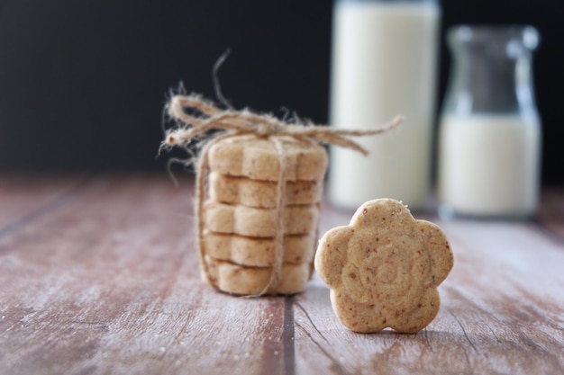 Photo close-up of cookies on table