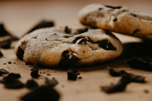 Close-up of cookies on table