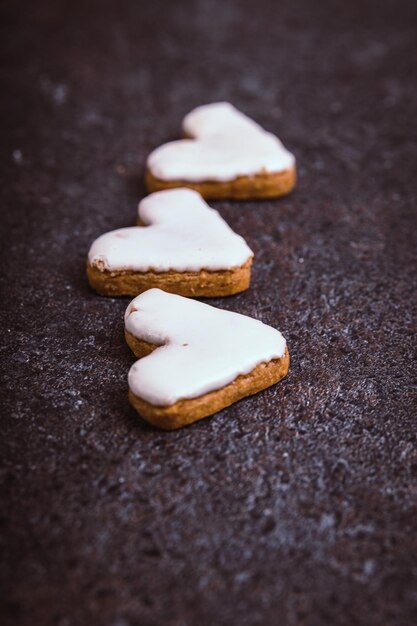 Photo close-up of cookies on table