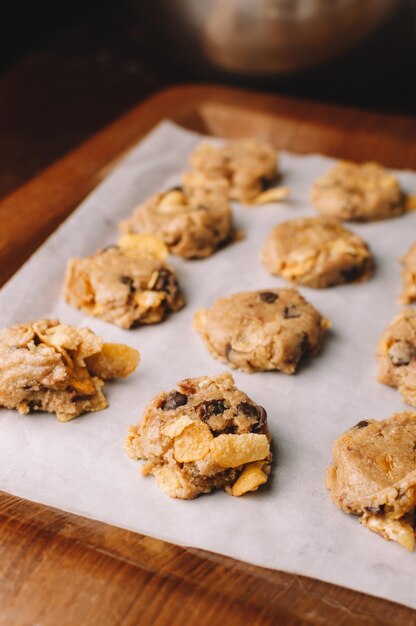 Photo close-up of cookies on table