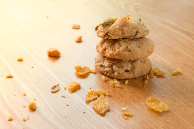 Photo close-up of cookies on table