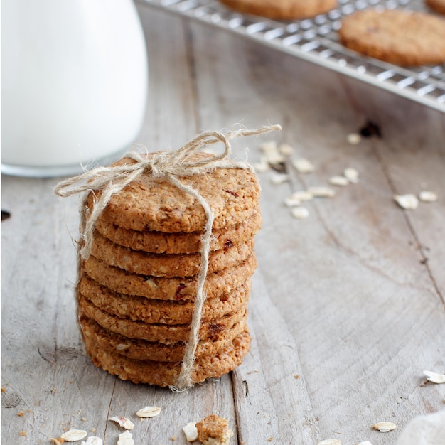 Photo close-up of cookies on table