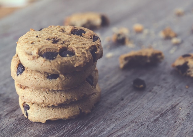 Close-up of cookies on table