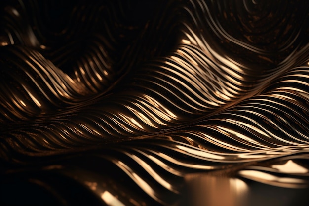 A close up of a copper sculpture with the word'gold'on the bottom right