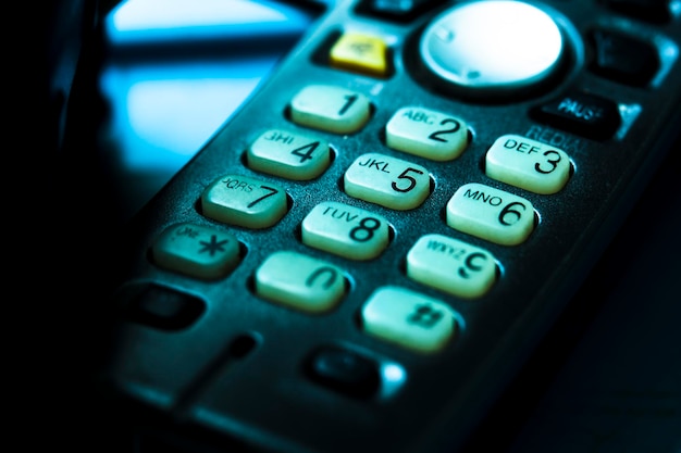 Photo close-up of cordless phone