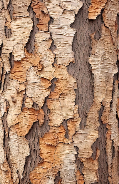 Foto un primo piano della corteccia del sughero