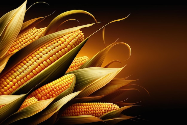 A close up of a corn on the cob generative AI