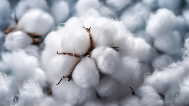 A close up of cotton balls with the word cotton on the top.