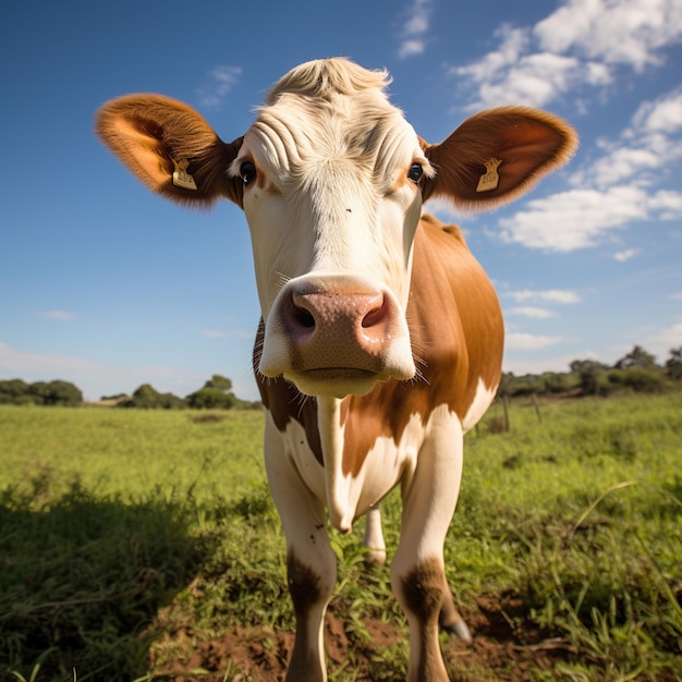 Close up of a cow looking at the camera