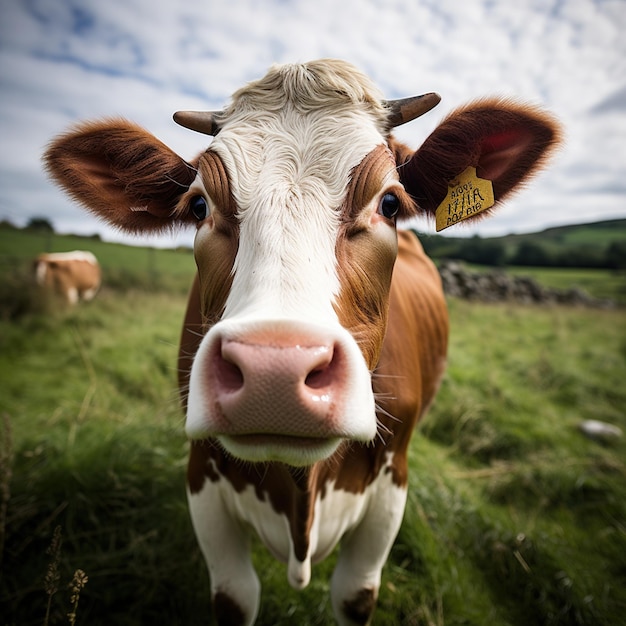 Close up of a cow looking at the camera