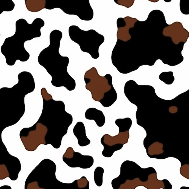 Photo a close up of a cow print pattern on a white background generative ai