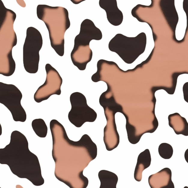 Photo a close up of a cow print pattern on a white background generative ai