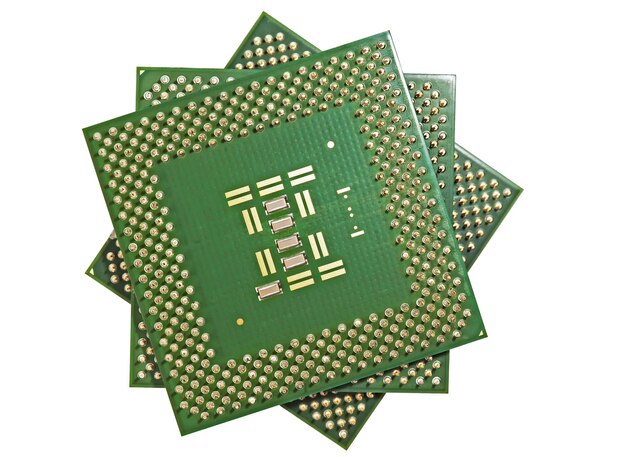 Close up of cpu processors