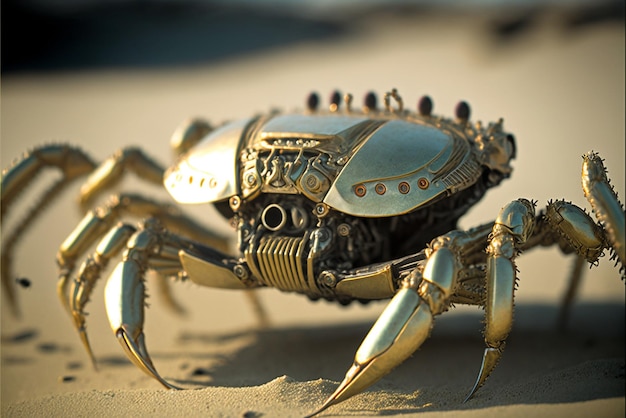 Close up of crab generative ai