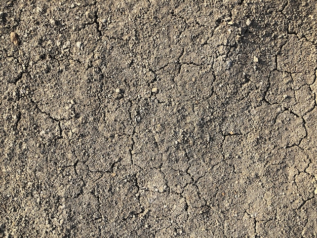 Close up on cracked brown dry ground mud