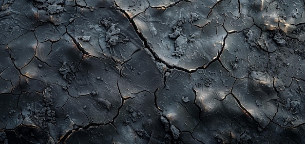 Close Up of Cracked desert Surface Generative AI