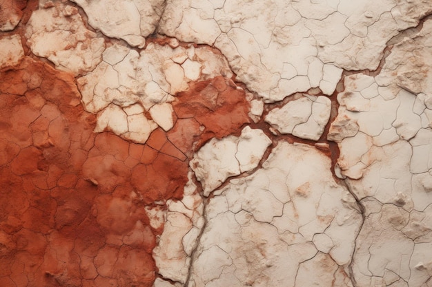 A close up of a cracked surface