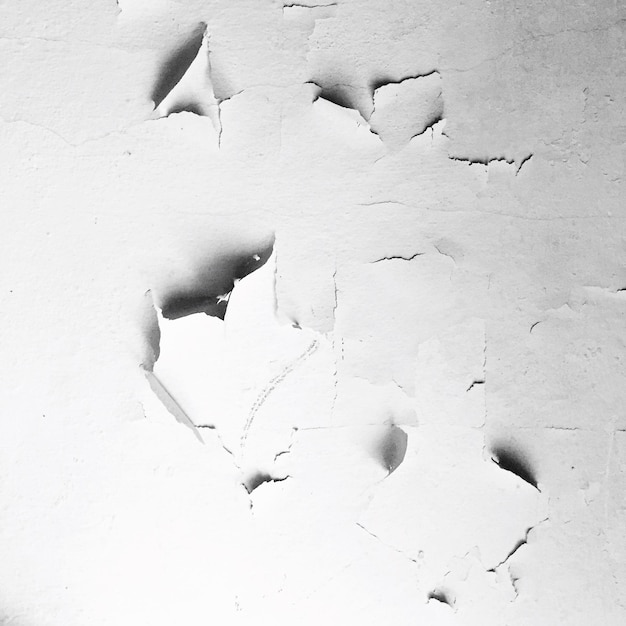 Close-up of cracked white wall