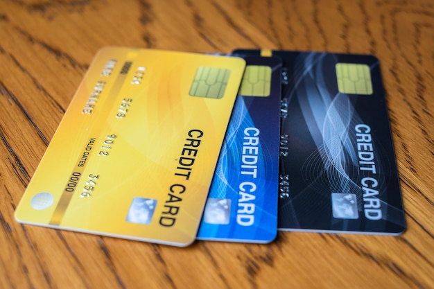 Close-up creditcard voor winkelen