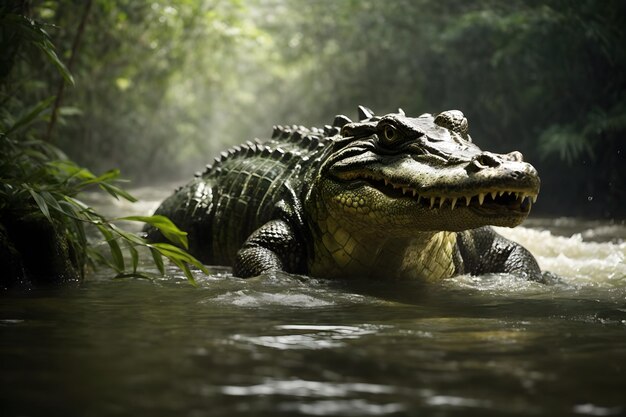 Близкий план крокодила