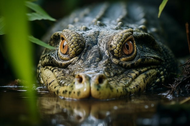 Foto un primo piano di un coccodrillo