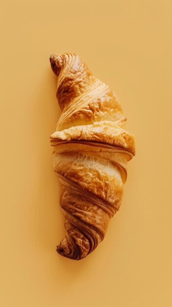 Photo close up of a croissant on a table