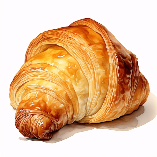 a close up of a croissant