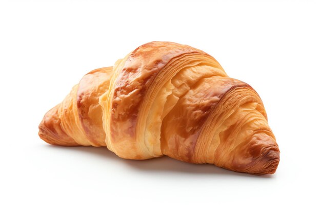 A close up of a croissant