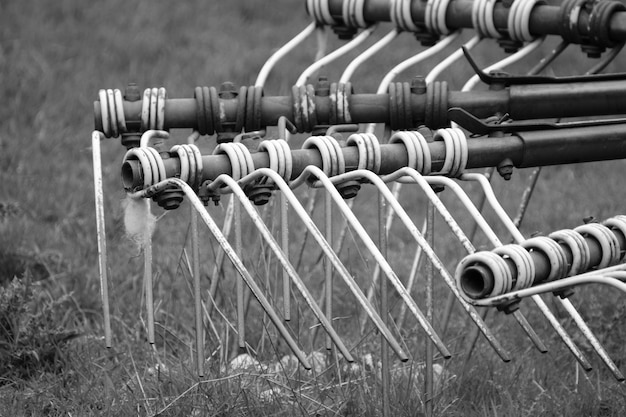 Photo close-up of cropped railings