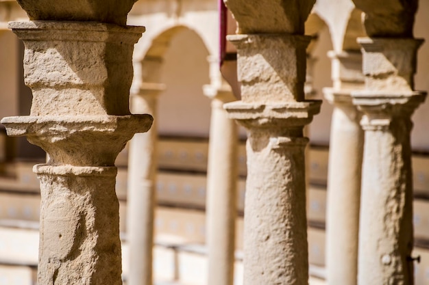 Photo close-up of cross in old building