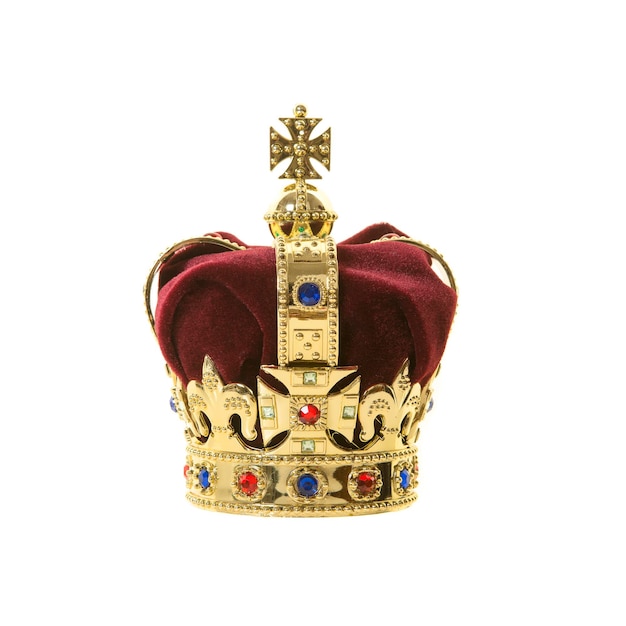 Photo close-up of crown against white background