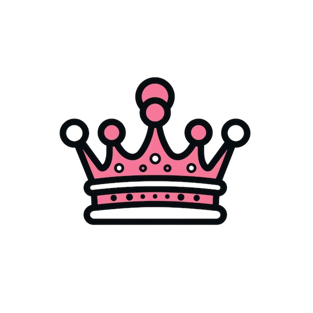 a close up of a crown with a pink crown on it generative ai