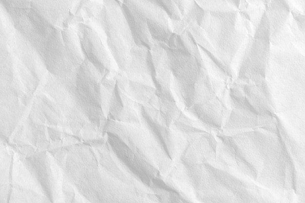 Photo close up crumpled white paper texture and background