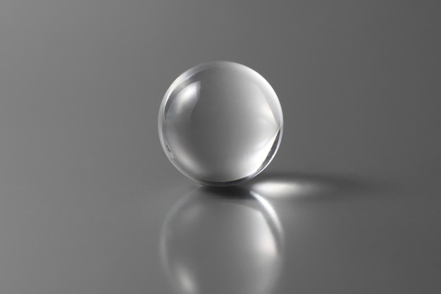 Close-up of crystal ball on table