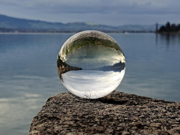 Close-up of crystal ball