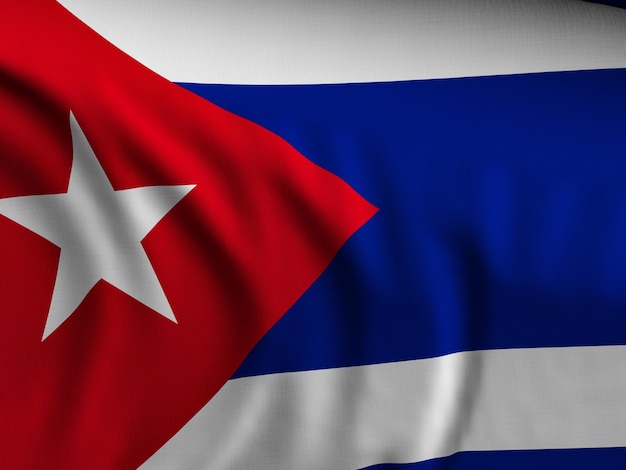 Close-up Cubaanse vlag op de achtergrond 3d-illustratie