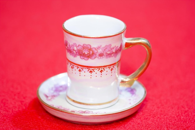 Close-up of cup of coffee on table