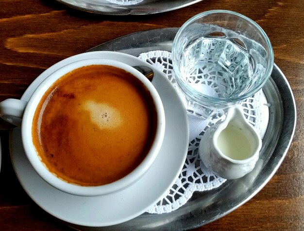 Close-up of cup of coffee